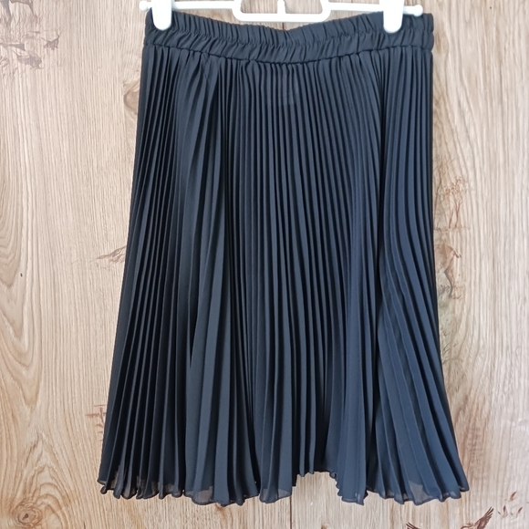 Vintage Accordion Pleated Black Circle Skirt - Picture 2 of 8